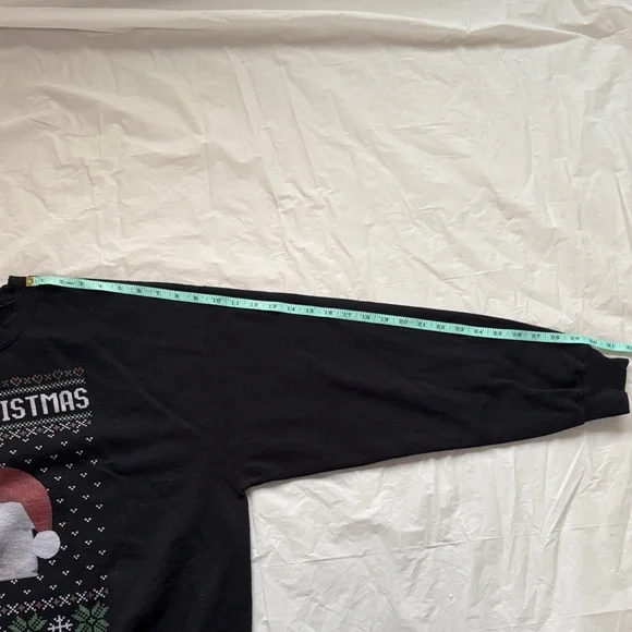 Gildan Black Merry Christmas Cat Crewneck Sweater - Picture 8 of 12